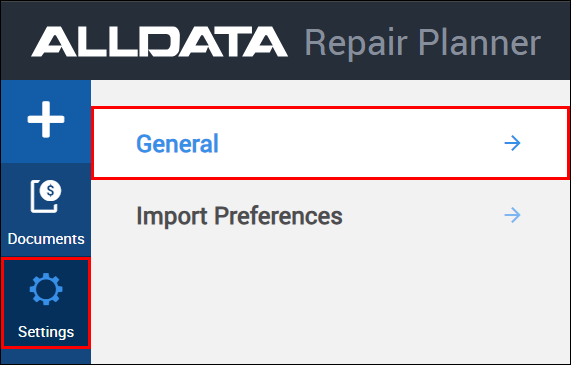 general settings