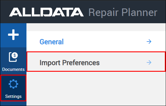 import preferences