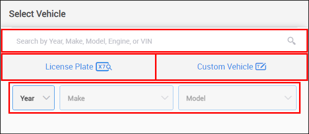 select vehicle options